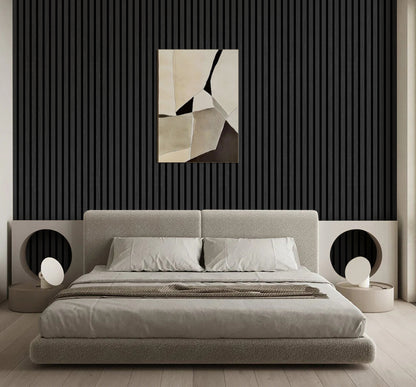 Acoustic Wide Wood Panel - Black Oak