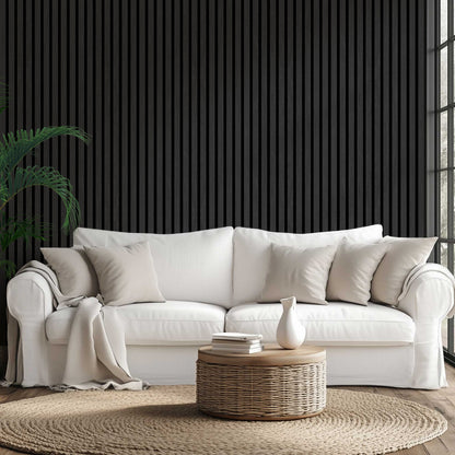 Acoustic Wide Wood Panel - Black Oak