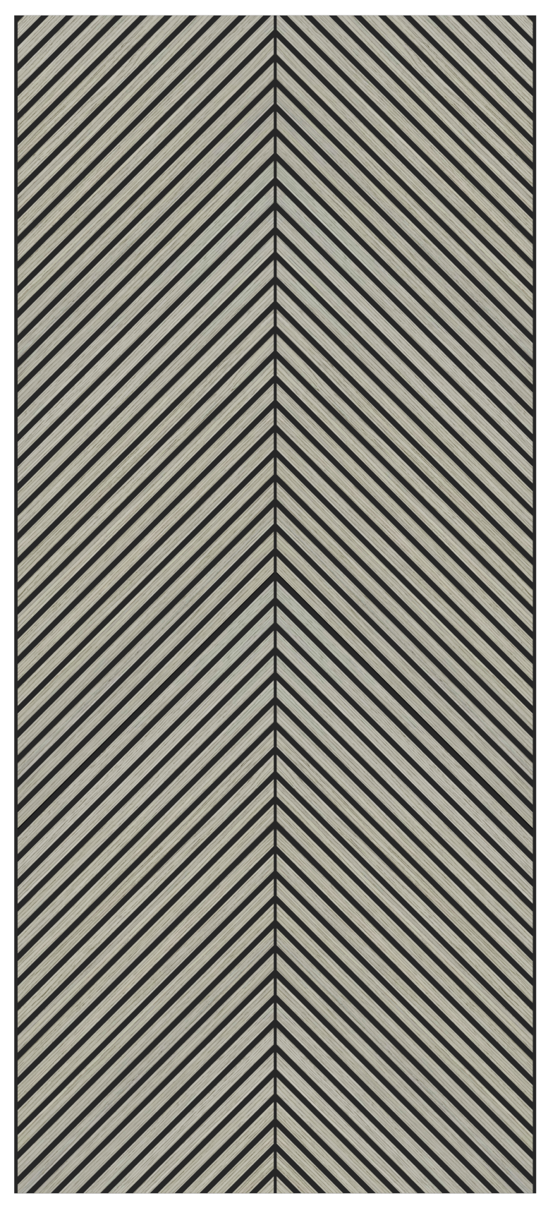 Herringbone Acoustic Wood Panel - Silver Walnut