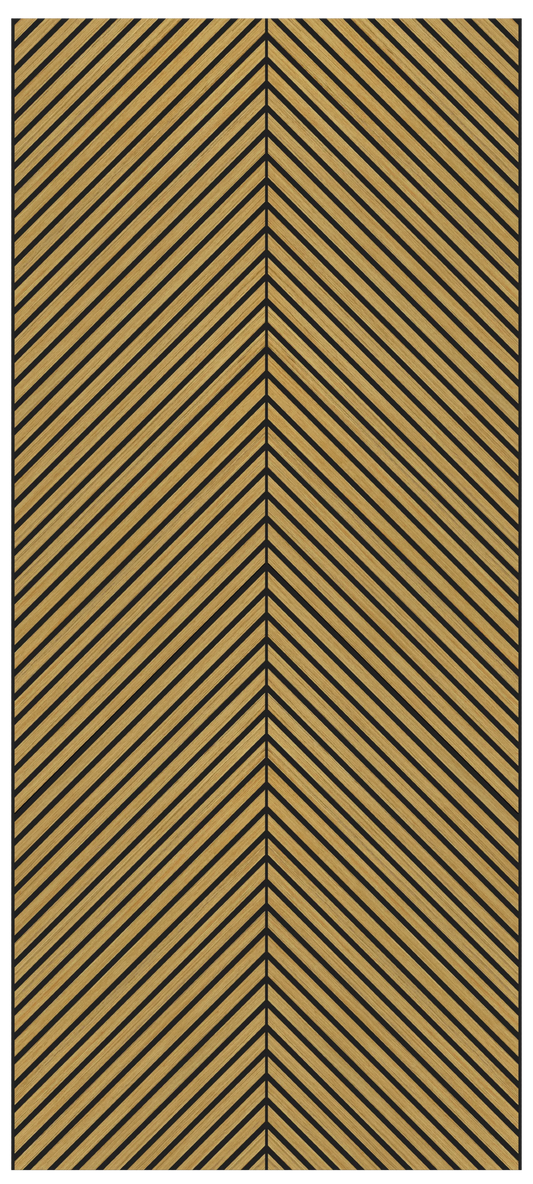Herringbone Acoustic Wood Panel - Teak