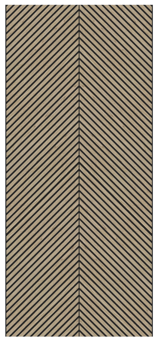 Herringbone Acoustic Wood Panel - Walnut