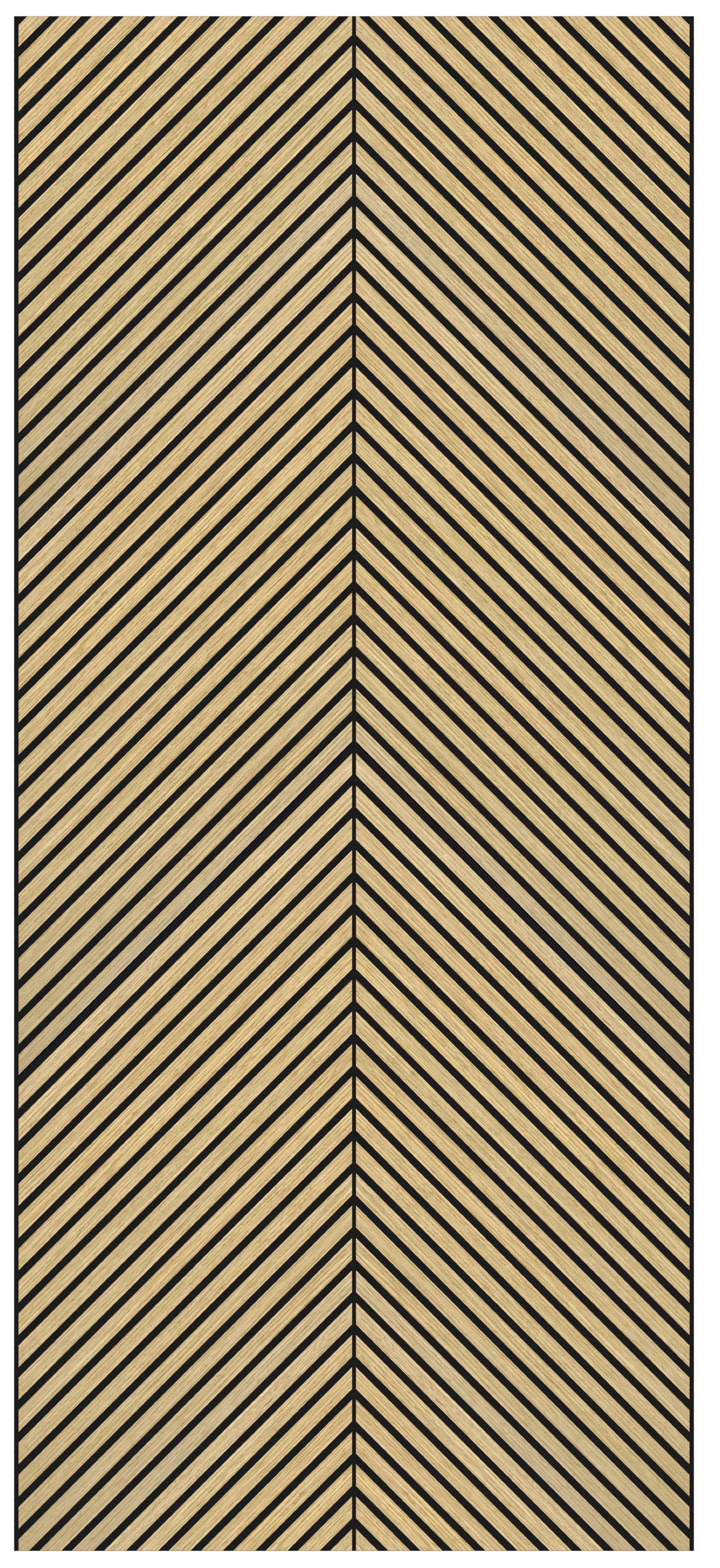 Herringbone Acoustic Wood Panel - White Oak