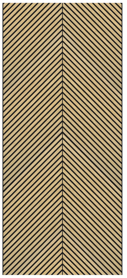 Herringbone Acoustic Wood Panel - White Oak