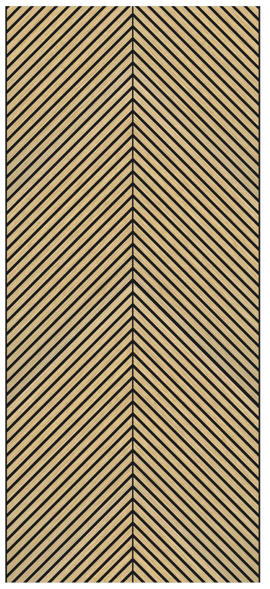 Herringbone Acoustic Wood Panel - White Oak