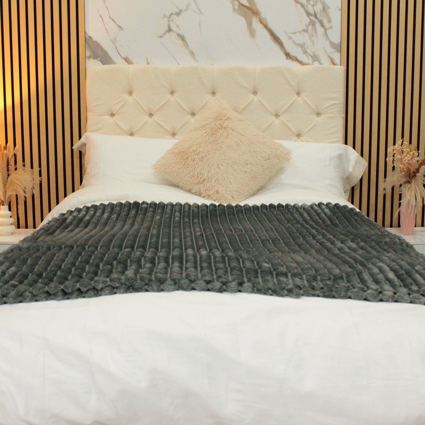 Mason – Chesterfield Design with Buttons Headboard - Boucle