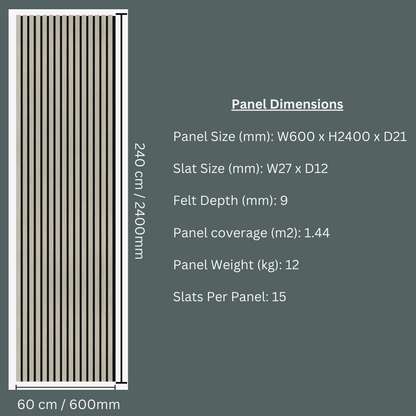 Acoustic Wood Panel - Silver Pearl