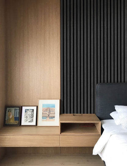 Acoustic Wide Wood Panel - Black Oak