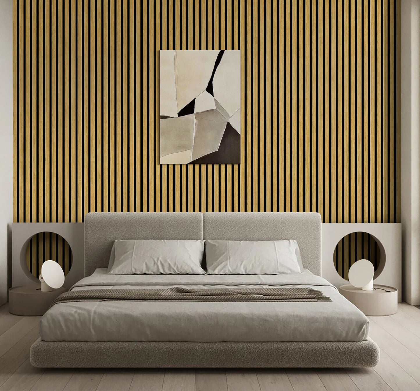 Acoustic Wide Wood Panel - Teak