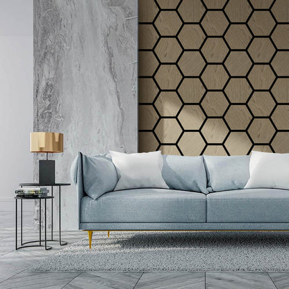 Acoustic Honeycomb Wood Panel - Walnut