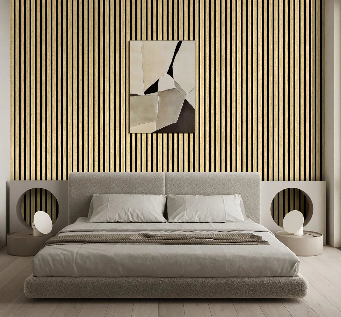Acoustic Wide Wood Panel - White Oak