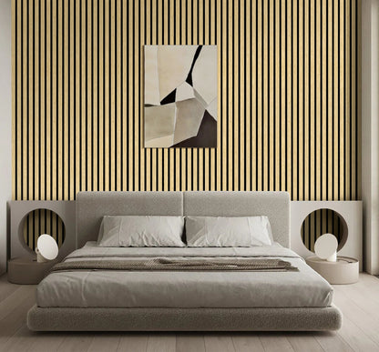 Acoustic Wide Wood Panel - White Oak